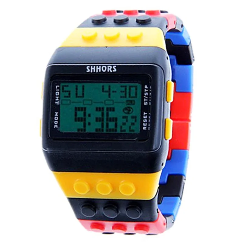 SHHORS Women Watches Women Sports Watches Fashion Plastic Led Digital Watches Rainbow Watch Electronic Wristwatches reloj mujer