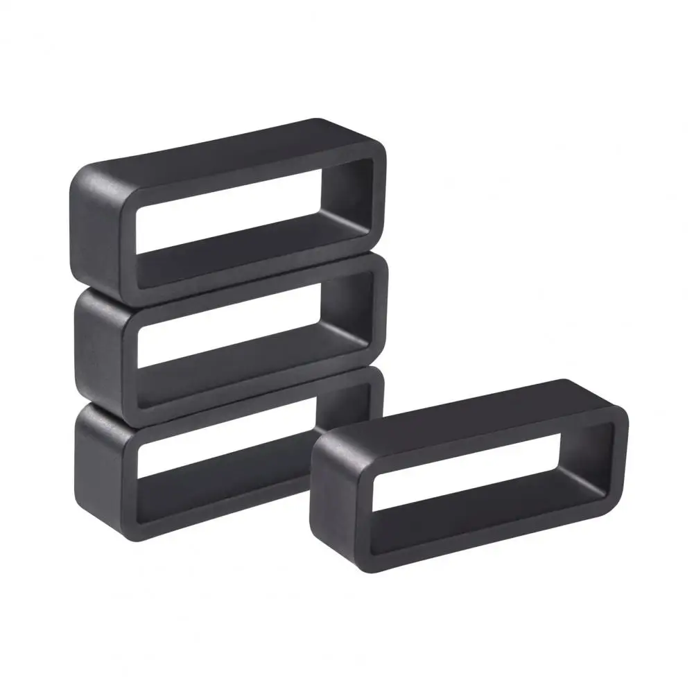 Watch Band Keeper Ring 4pcs Silicone Watch Strap Wristwatch Band Keepers Smartwatch Fastener Rings Replacement Accessories Set