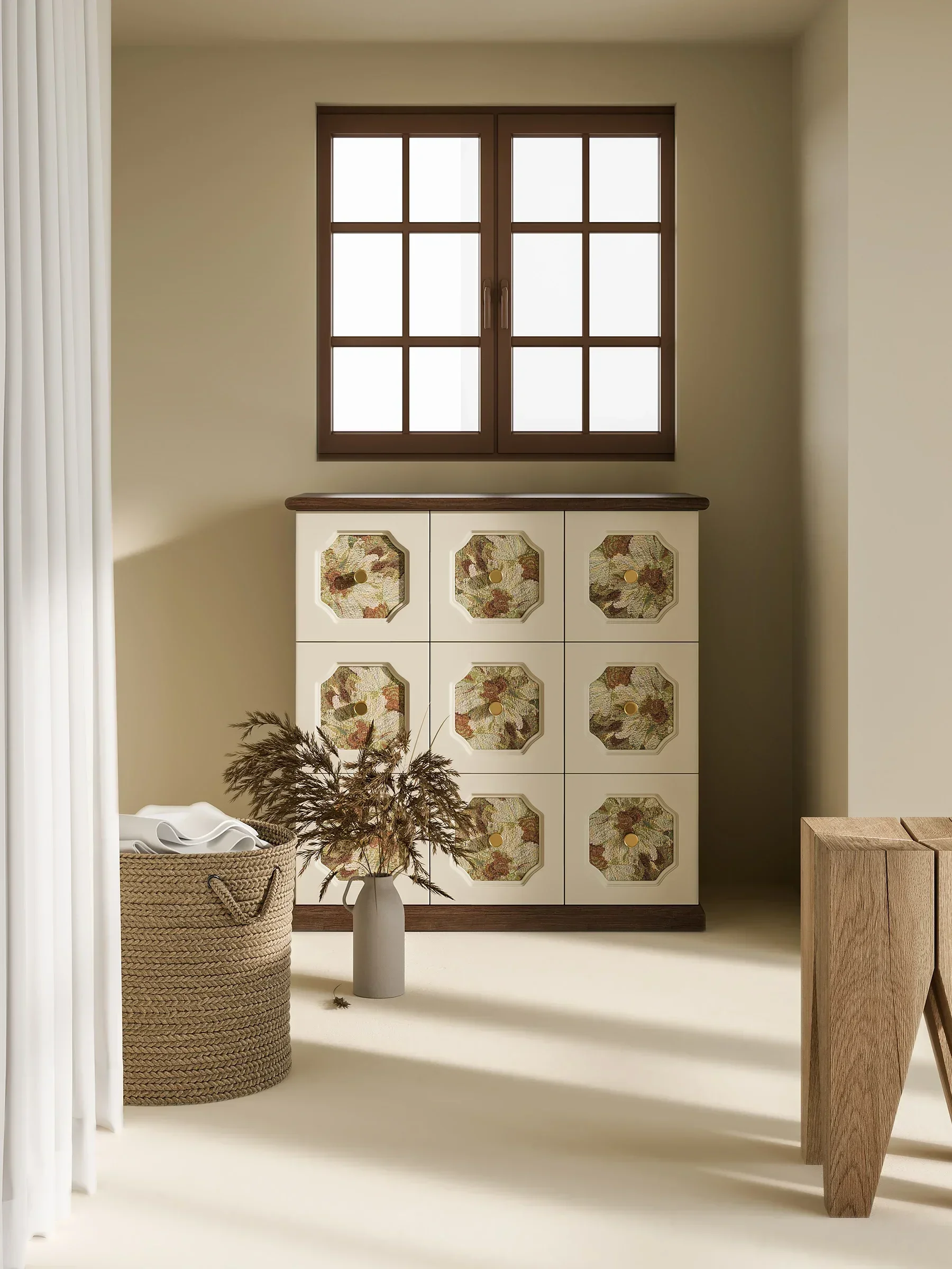 حار بيع ودائم الفرنسية الإبداعية الأوسط القديمة متعددة الأدراج خزانة خزانة جانبية خزانة التحف خزانة حائط #4