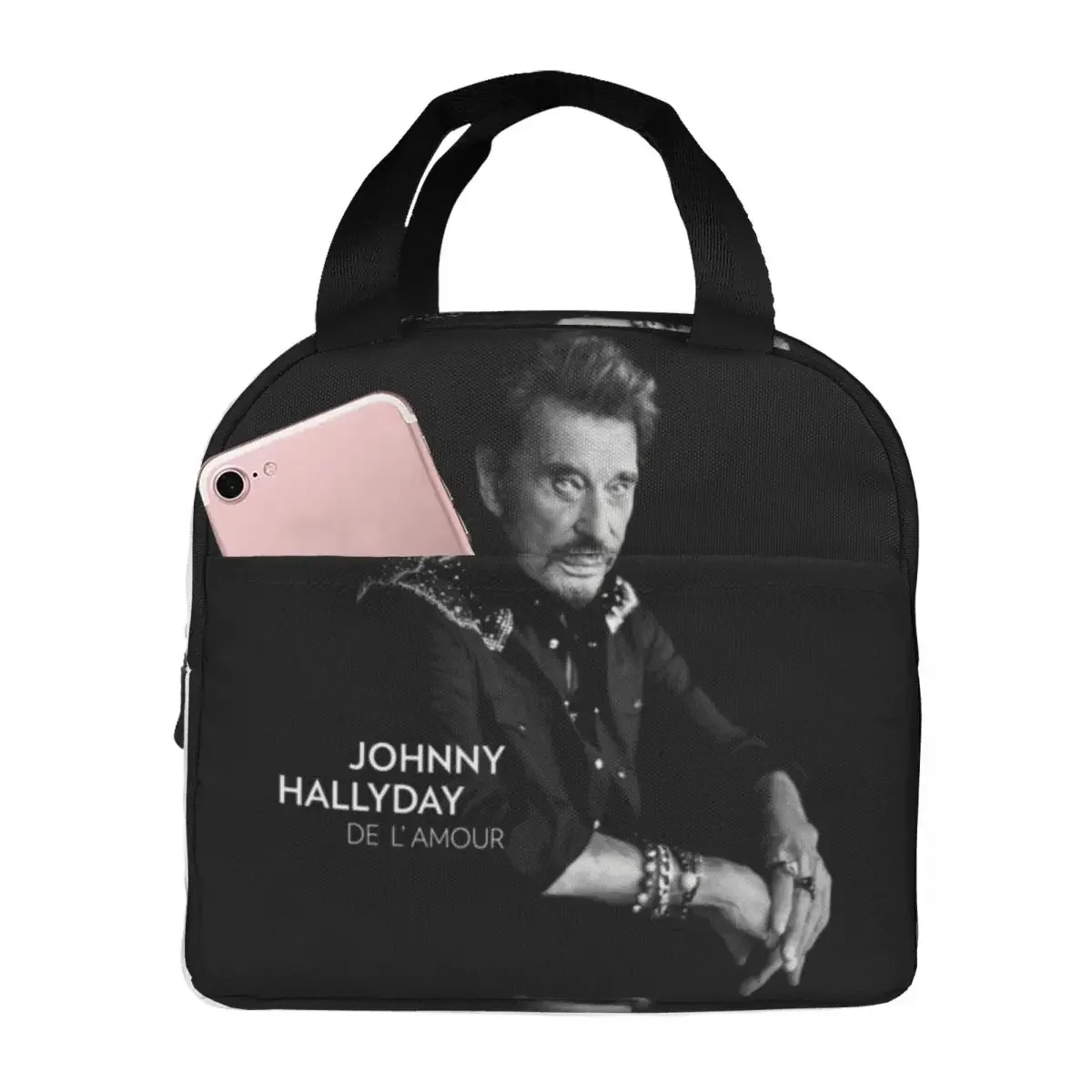 

Сумки для обеда Johnny Hallyday, портативный изолированный оксфордский холодильник, Франция, Мукиский термобокс для пикника и работы, ланч-бокс для женщин и девочек