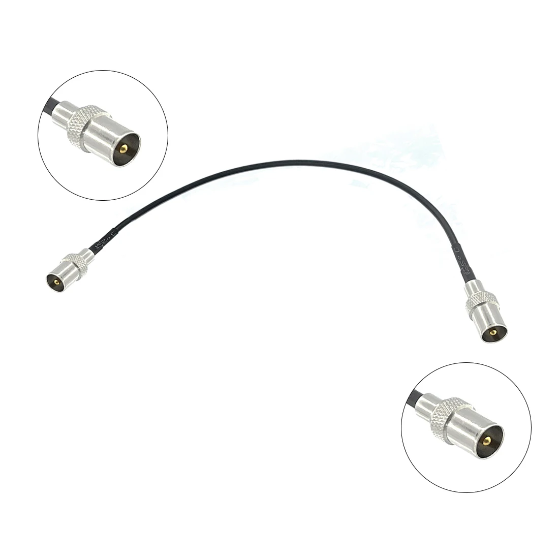 RG174 Cable IEC PAL DVB-T TV Male Female  To F Plug Connector RF Jumper Pigtail Adapter 20cm