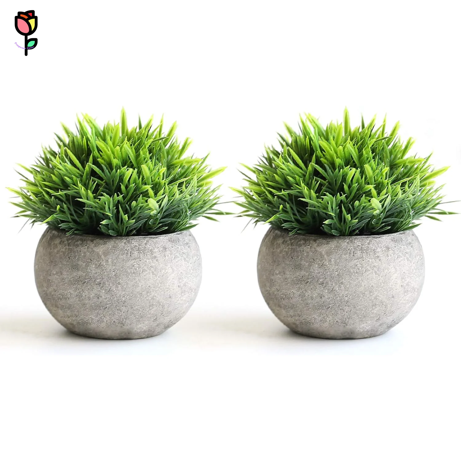 

2pcs Artificial Plants Potted Plant Indoor Decoration Small Faux Greenery Bonsai Fake Flowers Bathroom Living Room Accessories