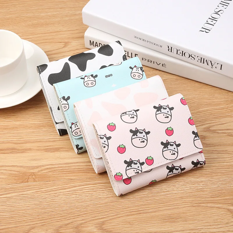 2025 New Multi Slot Short Mini Wallet for Women 30% Off Mini Wallet Japanese and Korean Version Cow Card Purse Bag for Women