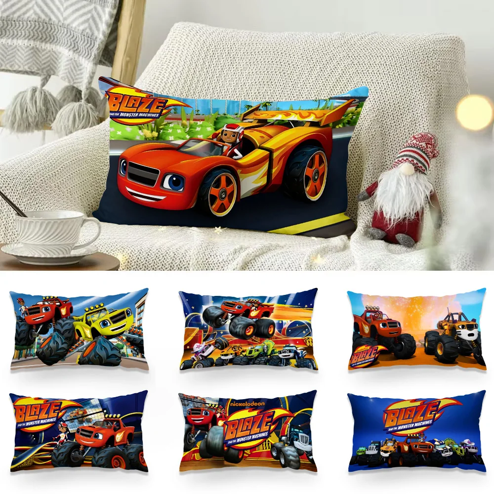 

Pillow Covers Cartoon Blaze and the Monster Machines Sofa Decorative Home Double-sided Printing Short Plush Cute Cushion Cover