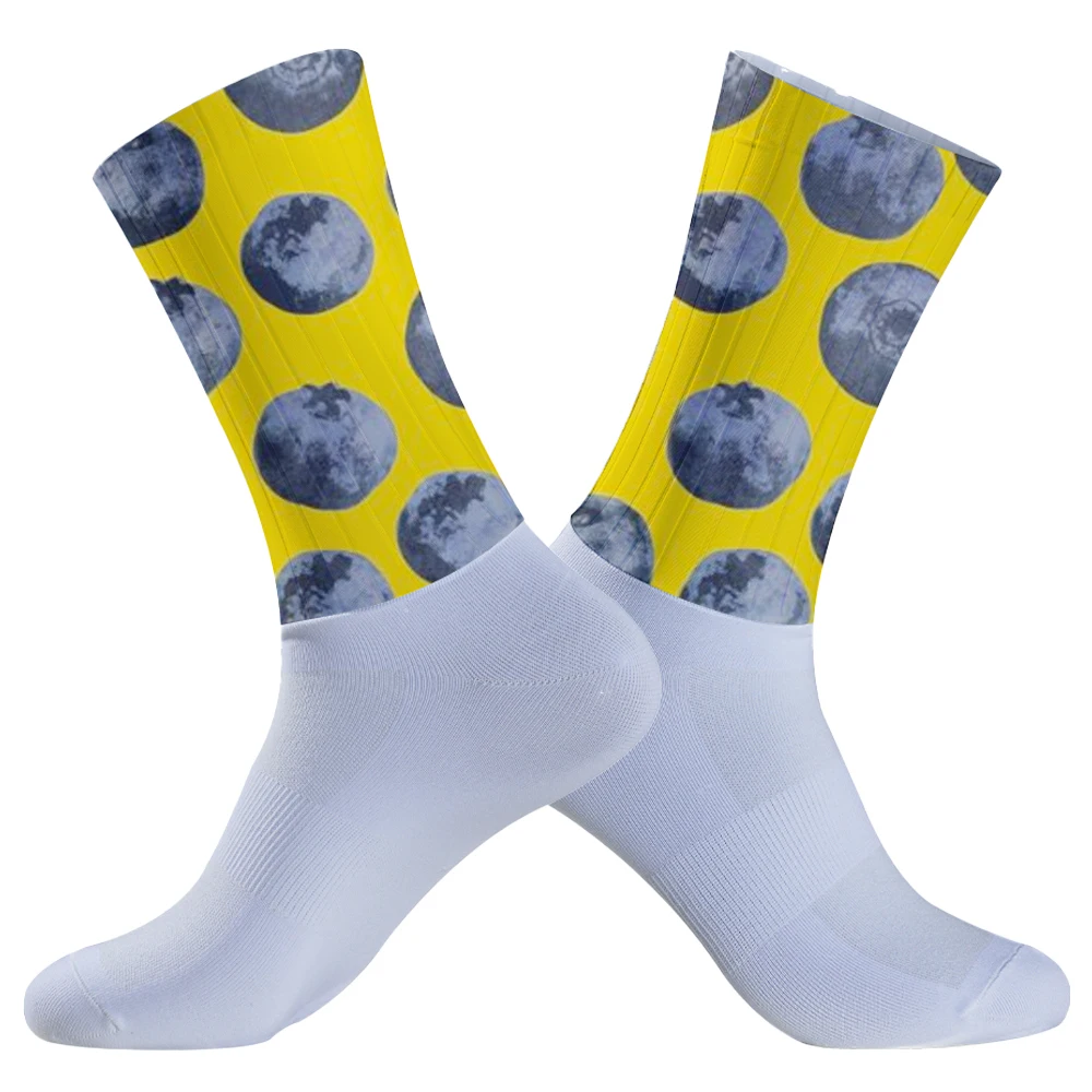 Chaussettes de cyclisme coordonnantes en silicone pour homme ou femme, accessoire de sport, de vélo, de course, d'été, nouveau