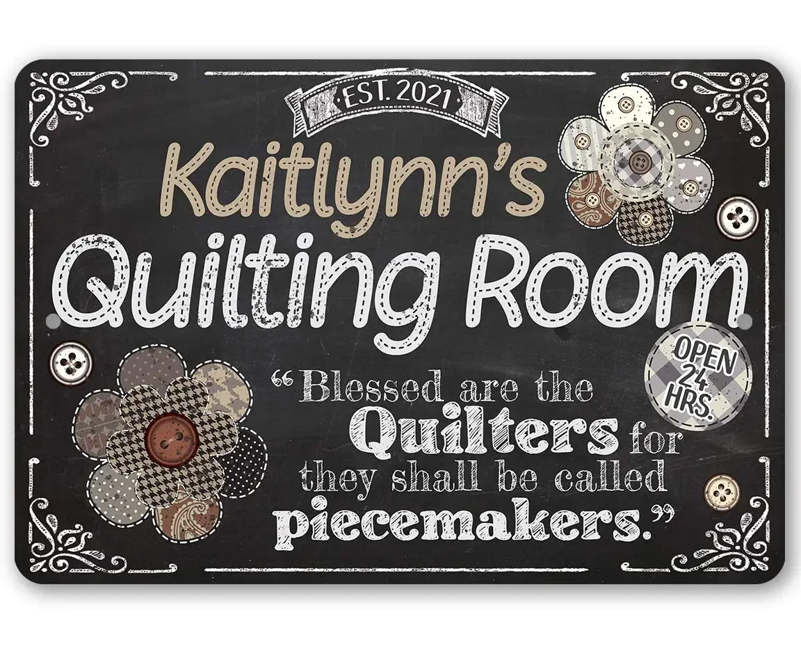 Personalized Quilting Room - Inspirational Sewing Decor, Craft Decoration and Gifts, Seamstresses, Tailors an