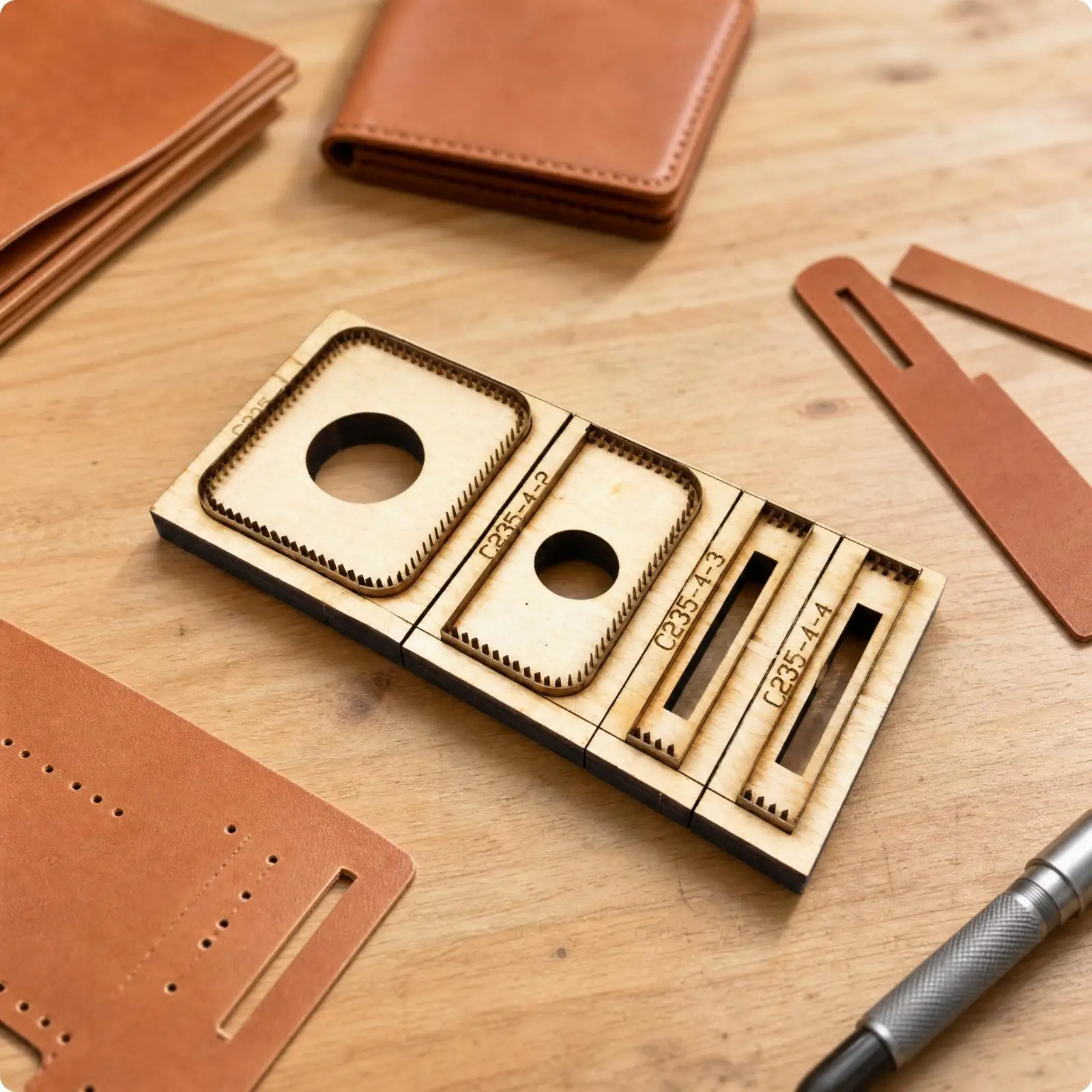 DIY Leather-Cutting Die for Card Holders | Clean Consistent Cuts, Multi-Form Leather Cutting Die, for Handmade Accessory