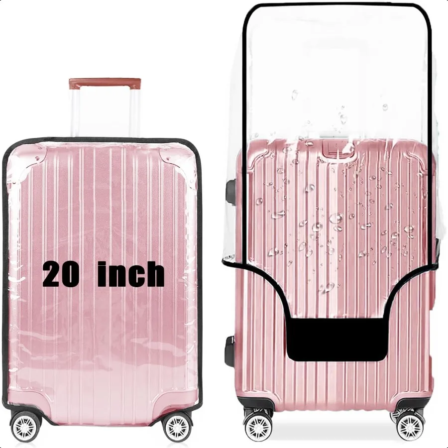 

20 Inch Clear PVC Lage Cover 0.2mm Thick Lightweight Waterproof Dustproof AntiScratch Suitcase Cover Lage Covers for Suitcase T