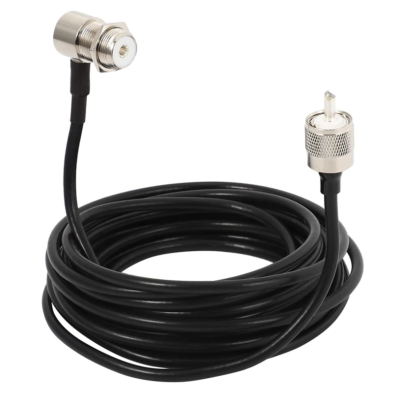 2X 16Ft RG58 PL259 UHF To SO239 Connectors For Car Radio Mobile Antenna Mount Cable