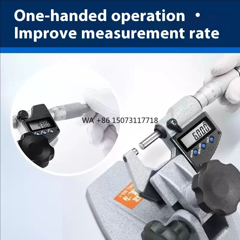 

Quasi-Micrometer Base Metal Bracket Centimeter Card Measuring Seat with Micrometer Head Lai Instrumentation