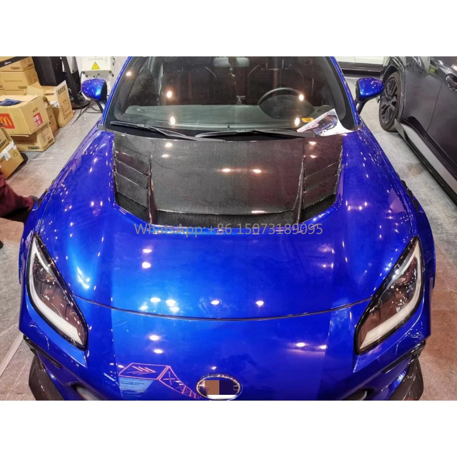 

Hot Selling Carbon Fiber Body Kit Suitable for Subaru BRZ VS Style Carbon Fiber Front Lip Side Skirt Engine Hood