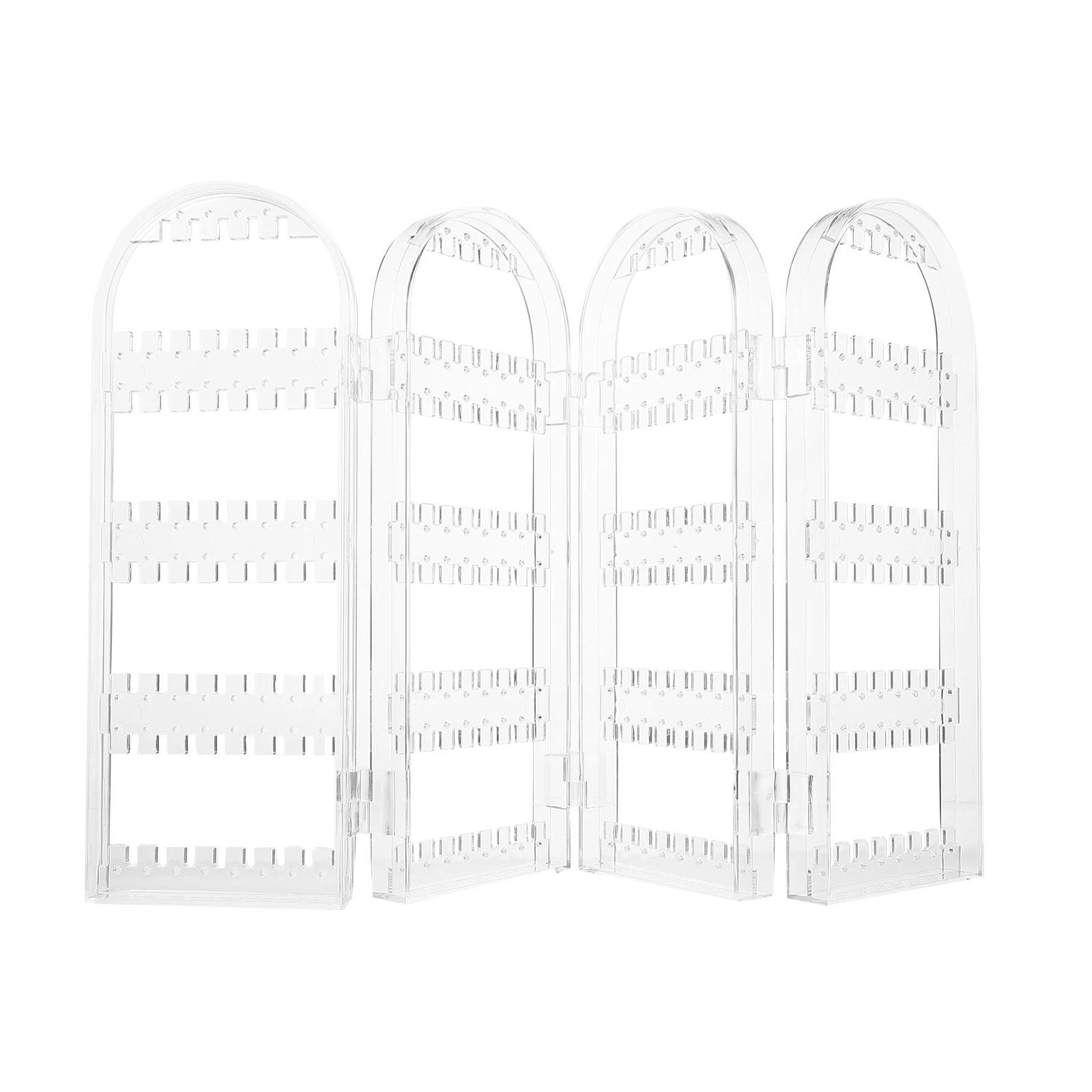 

Earring Display Stand Acrylic Jewelry Box Foldable Rack Necklace Holder Transparent Organizer Storage Desktop Earring Screen
