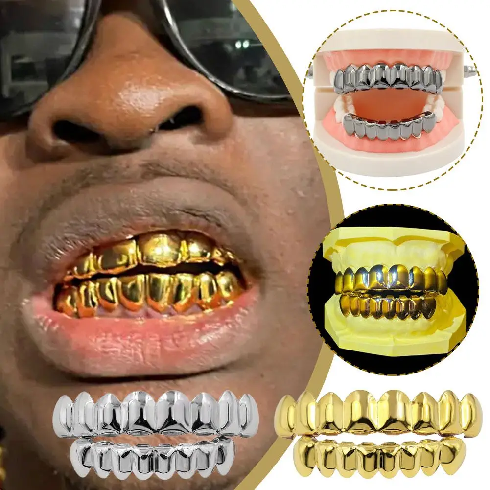 Hip Hop 6/6 Teeth Grills 14K Gold Plated