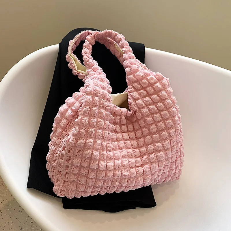 Damenmode geste ppte Umhängetasche Raum Baumwolle große Kapazität Handtasche und Geldbörse für weibliche Reise Einkaufstasche Hobos Taschen – Detail 4