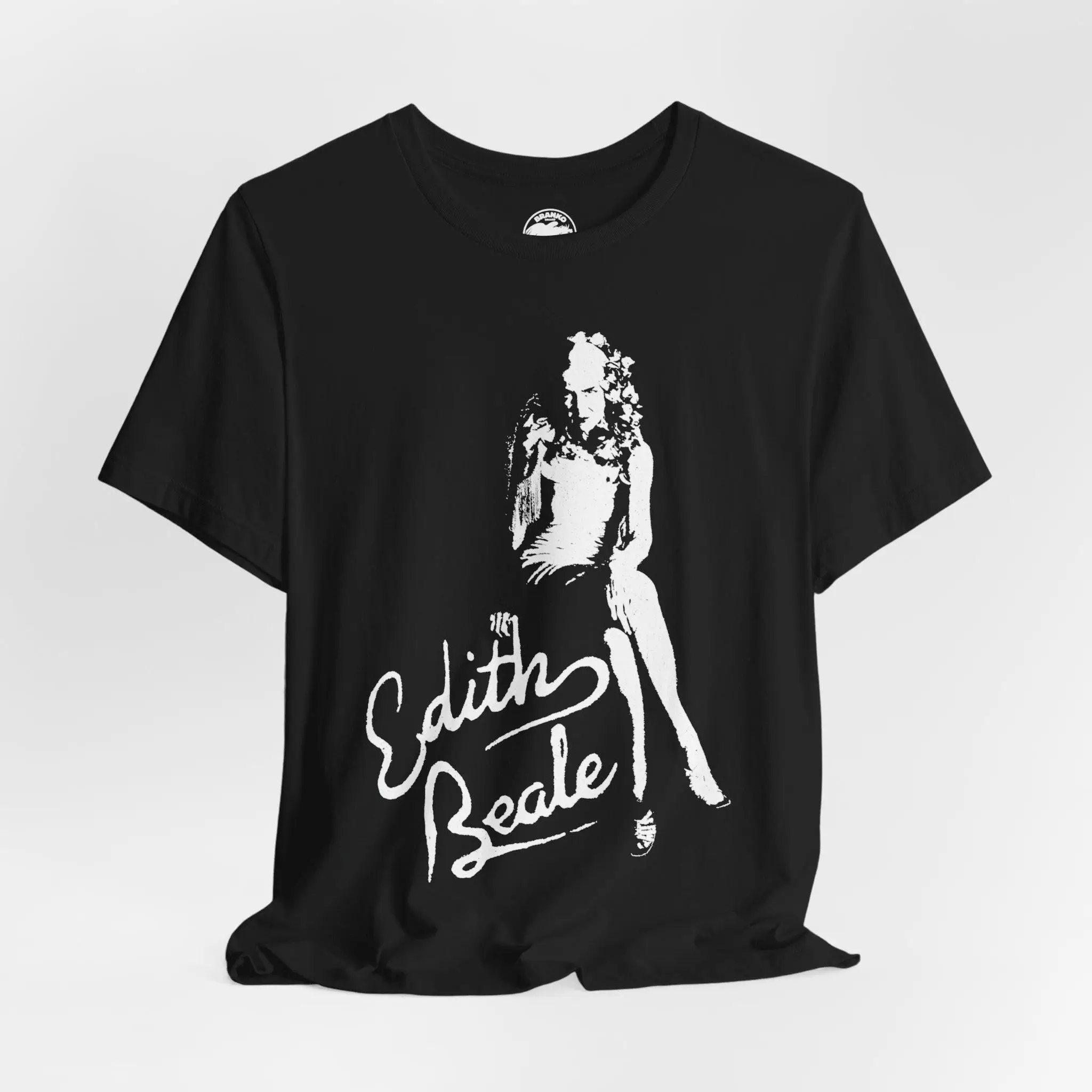 Camiseta con retrato de Olivia Beale con efecto Punk Vintage, gris, Gardens, Little Edie