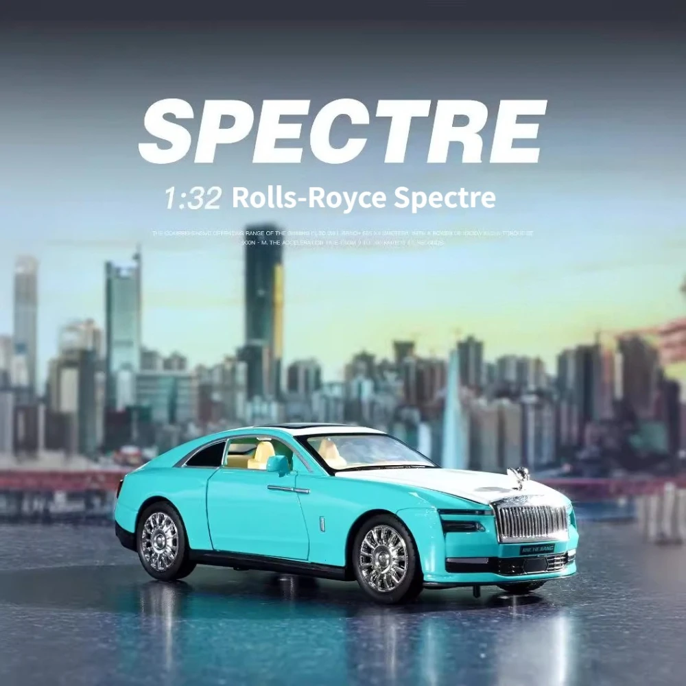 1:32 롤스로이스 스펙터 합금 자동차 모형 - 라이트와 사운드 효과가 있는 풀백 장난감 스포츠카 장식품