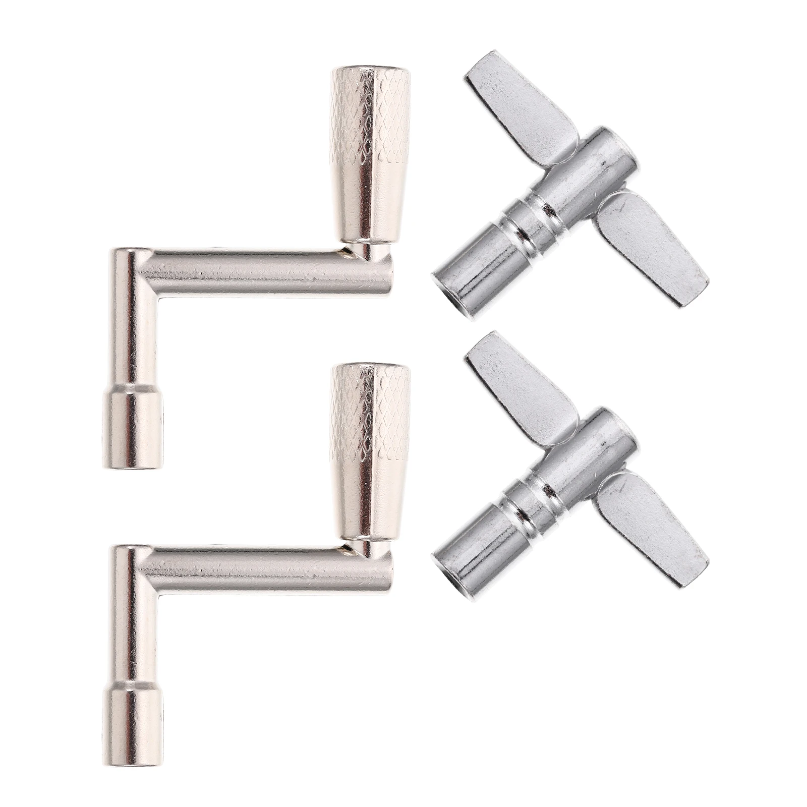 

4pcs Drum Key Wrench Tuning Tool for Drums Accessories Silver Color Smooth Surface Metal Material Standard Drum Keys Set