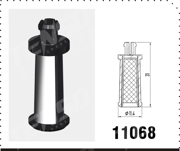 

20/50/100 PCS Filter oil control valve 11.4*31mm 11068 Suitable for Toyota Vios 2NZ engine oil control valve filter 15678-21010