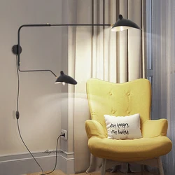 Nordic Designer Wall Lamp with Cable Plug Sconce Wall Light Fixtures for Living Room Bedroom Lighting Decor Spider Wall Lights