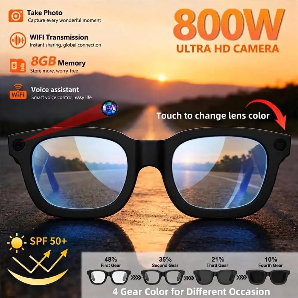 electrochromic-smart-ai-glasses-800w-pixel-camera-video-recording-translation-bt-call-transparency-switching-lens-anti-bluelight