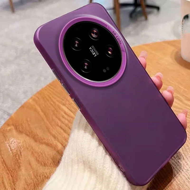 حافظة لهاتف Xiaomi 14 Ultra حافظة هاتف Xiaomi Mi 14 Ultra 24031PN0DC غطاء mi 14 Ultra فاخر معدني أورورا غطاء غير لامع