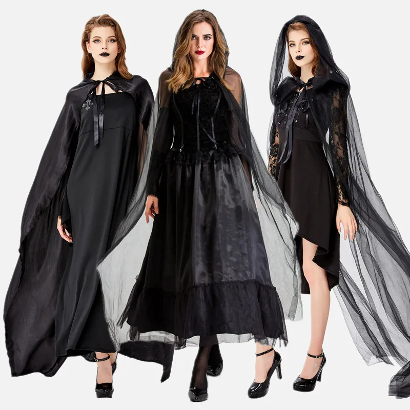 

Хэллоуин Par Witch k Sorcer Evil Tie Длинная вуаль Костюм Сценическое представление Женский наряд Полиэстер Традиция...