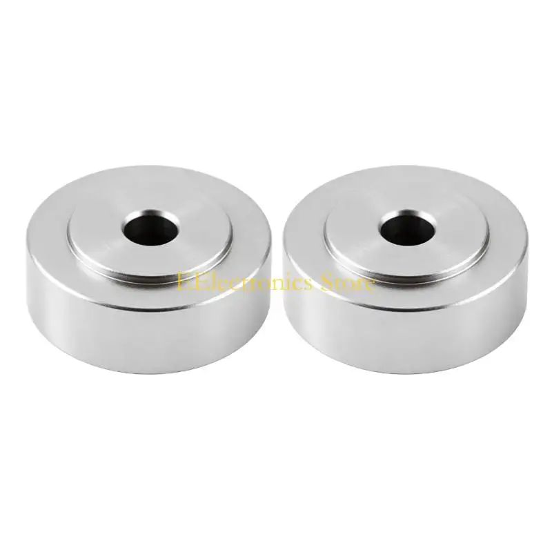 B03C Record Player Isolation Feet 30 x 13 mm Aluminum Support Base with Rubber Bottom for Speaker Shelf Placement Use