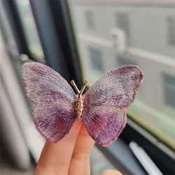 2024 New Super Immortal Light Luxury Style Embroidered Butterfly brooch with dreamy colors, temperament, and corsage clothing