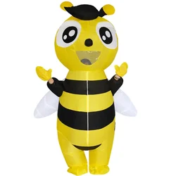 Bee Inflatable Costume Adults Party Festival Air Blow up Jumpsuit Christmas Halloween Atmosphere Prop Cute Jumpsuit Men Women