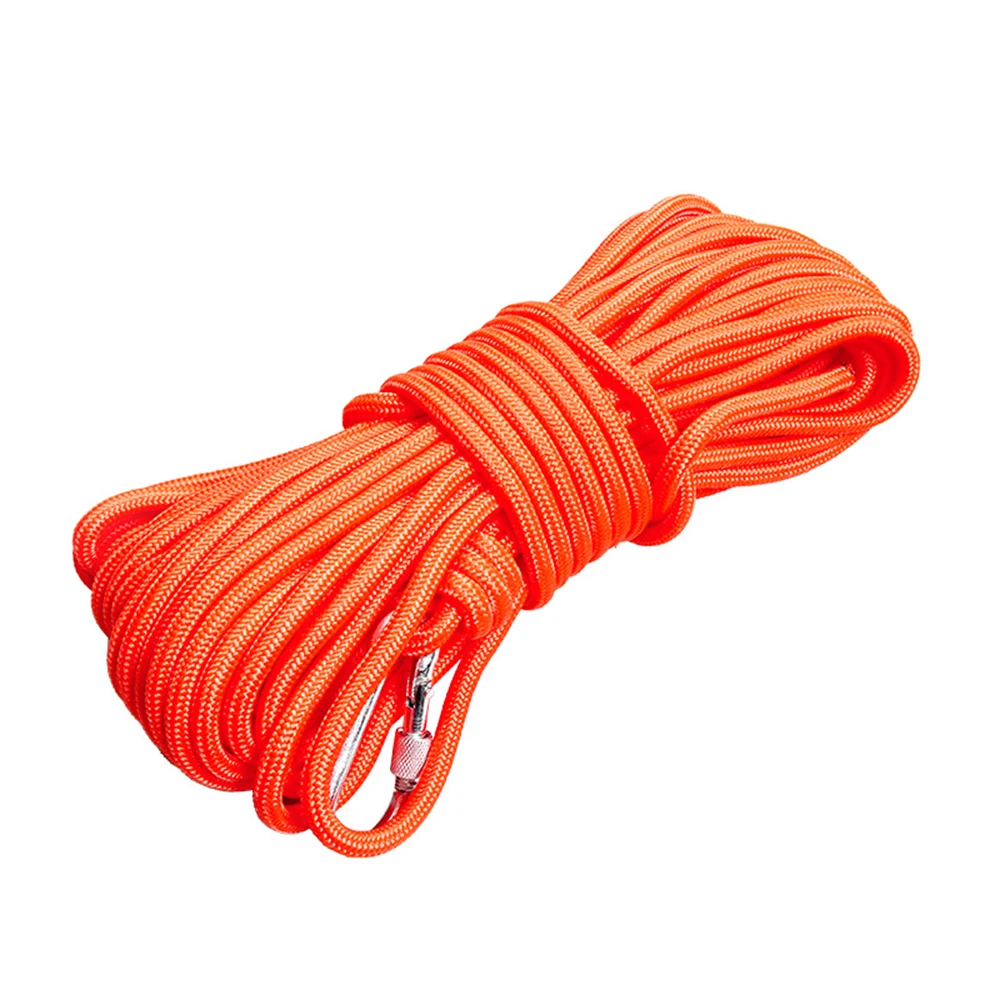 Outdoor Climbing Safety Rope Fire Rescue Rope Parachute Rope Camping Hiking Survival Tool With Hook 6MM-8MM