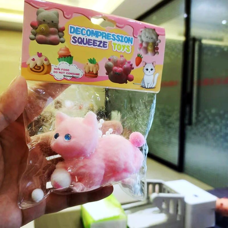 Cartoon Prachtige Leuke Kat Zachte Pinch Knijpspeelgoed Grappige Cartoon Mooie Diervormige Kinderen Rebound Stress Verlichten Speelgoed Geschenken