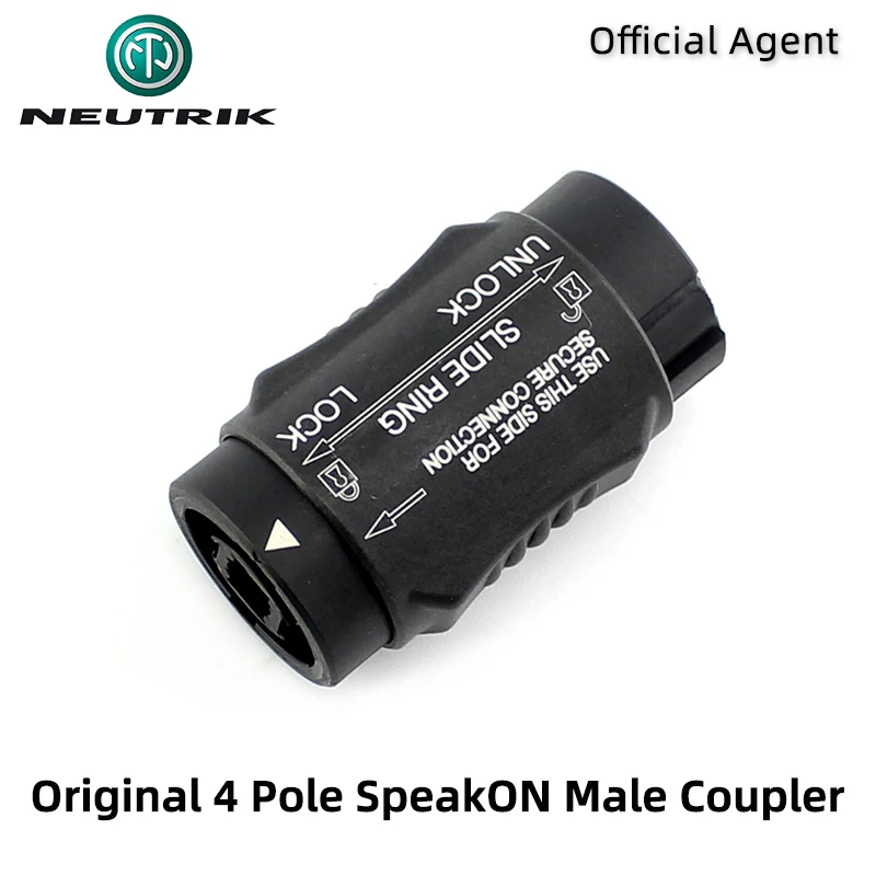 Neutrik 4 Pole SpeakON Locking Coupler NL4MMX Quick Lock Cable Connectors Change Male to Male Gender Changer Speaker Joiner