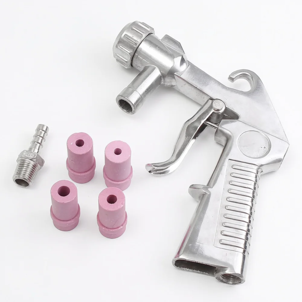 Portable Air Powered Sandblaster Applicator For Metal Glass Cleaning Includes Durable Ceramic Nozzles DIY Restoration