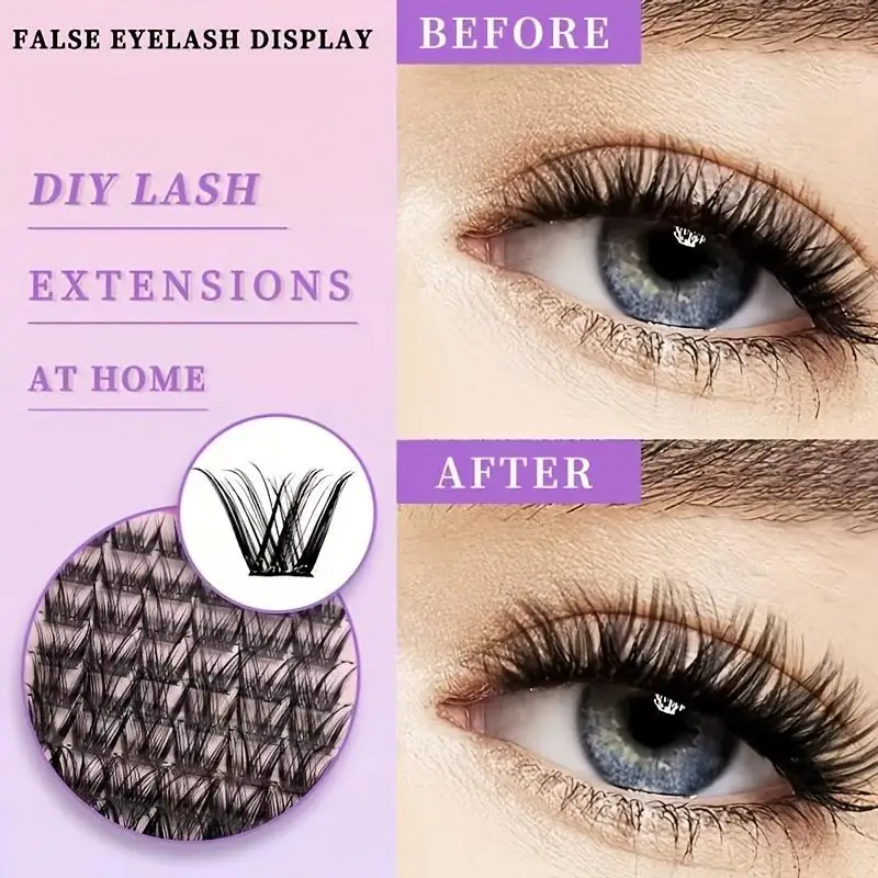 120PS D-URL غير مرئية رمش حزمة عدة Wispy الطبيعية رمش حزمة تمديد عدة لتقوم بها بنفسك رمش تمديد كيت D-URL 10-16 مللي متر #6