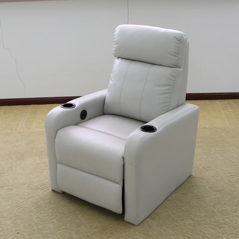 Modern Style Light Grey Rows Theater sofa Recliner Electric Home Theatre chair