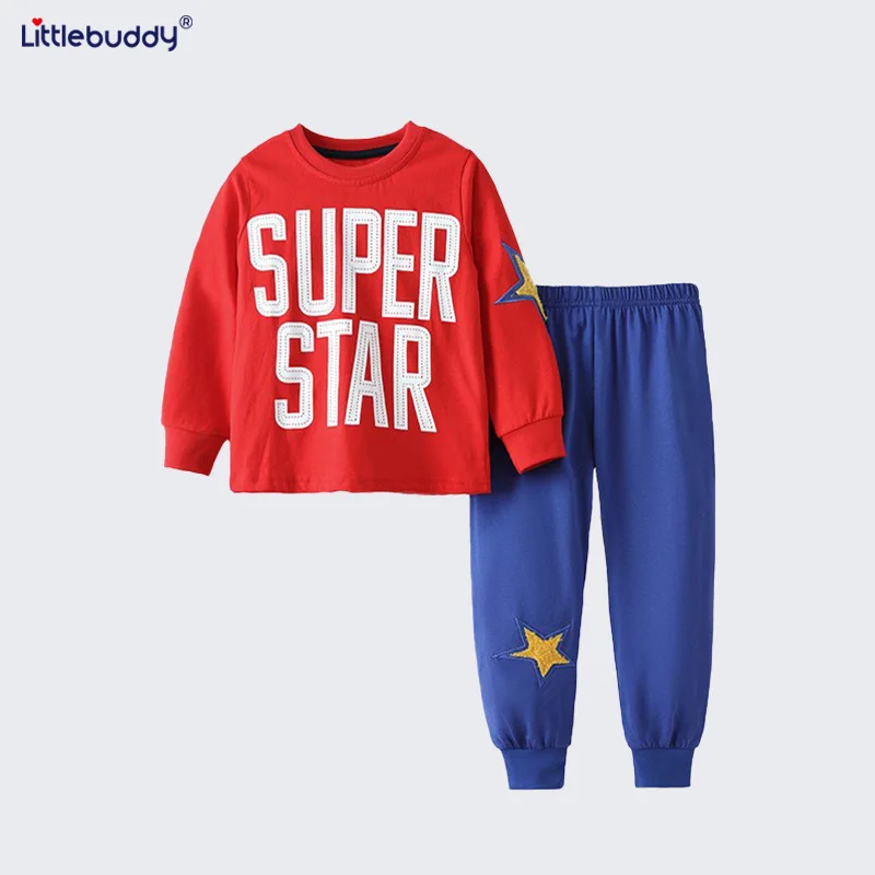 

Girls' Autumn Winter New Outfit Children's round neck long sleeve loungewear two-piece set