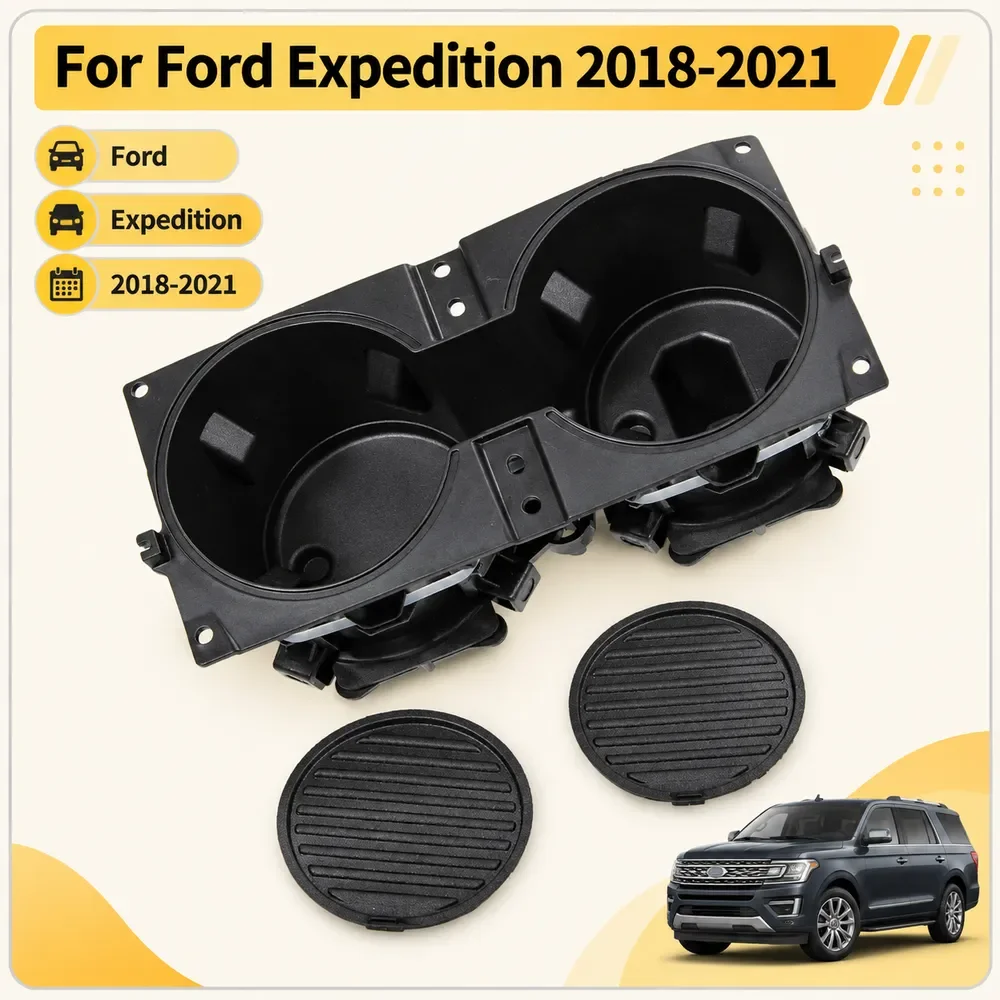 Cup Holder Front Center Console Premium Durable Replacement Auto Parts For Ford Expedition 2018-2021 JL1Z-7813562-AA