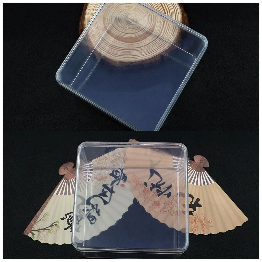 

Square Plastic Transparent Jewelry Box Square Box for Organizing and Storing Presentation Jewelry Ornaments and Beads 94x94mm