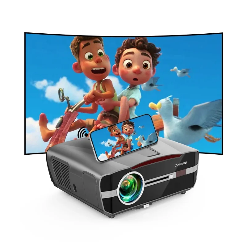Newest Model Projector Full Size HD 1550ANSIlumens Autofocus Android 11 Projectors For Classroom Home Use