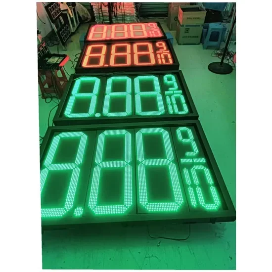 IP65 36inch 8.889/10 LED Gas Price Changer LED Gas Price Display Pylon Sign for  Station