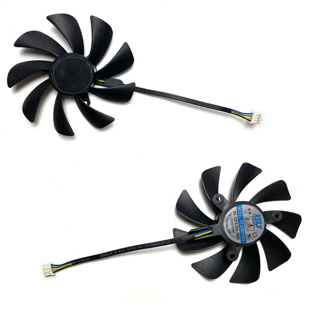 1pc Replacement DC12V 0.55A Video Card Cooling Fan XY-D10015SH for MSI RTX4060 8GB CYCLONE OC Graphics Card Cooler