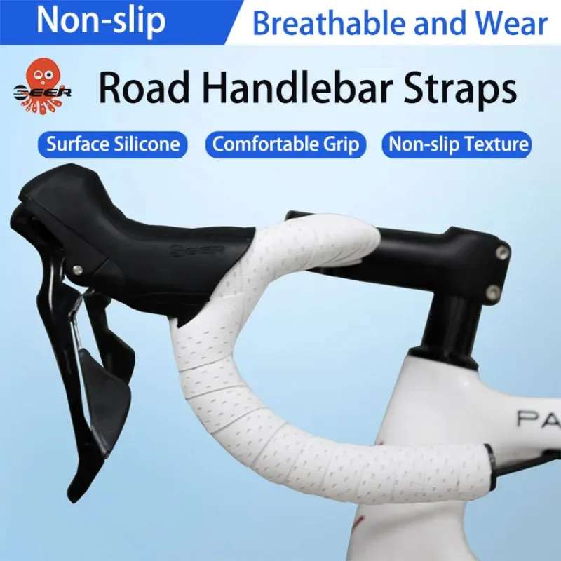 Road Bike Handlebar Tape Dirt-Resistant Non-Slip Shock Absorbing Bicycle Belt Ultralight RC material Handlebar Strap