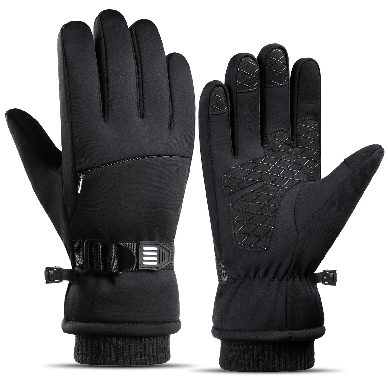 

Winter Warm Gloves Rainproof Windproof With Two-Finger Palm Anti-Slip For Ski Riding Gloves Ski Gloves