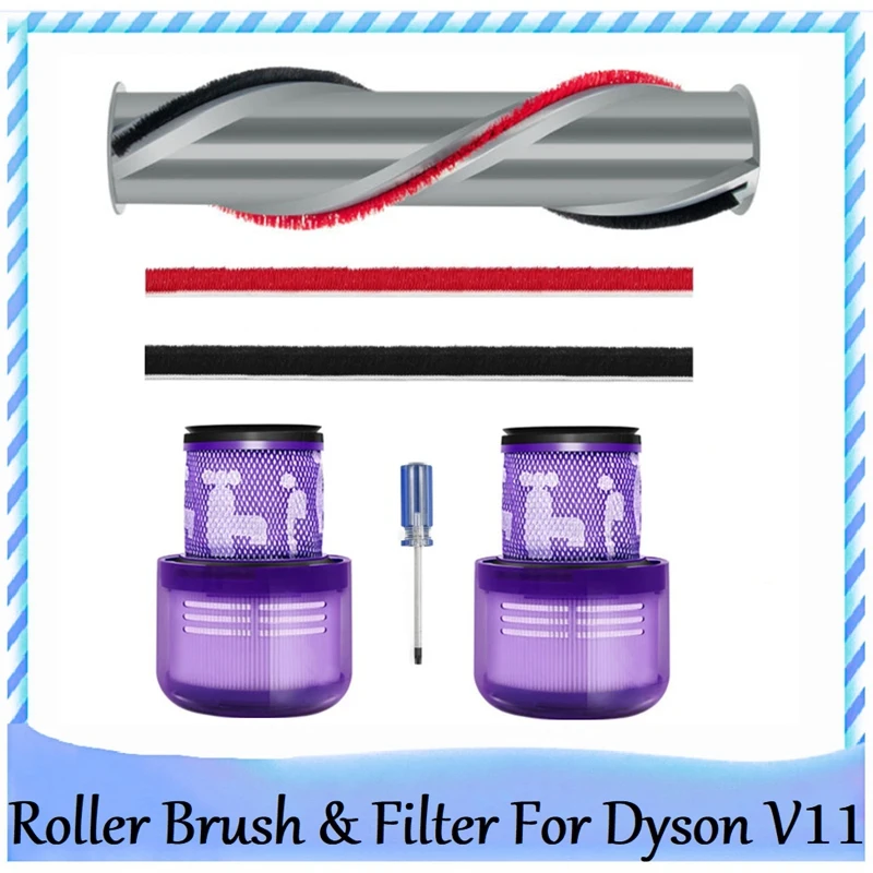 

Набор запасных частей для Dyson V11, беспроводной пылесос с роликовой щеткой, мягкие плюшевые полоски, моющийся Hepa-фильтр