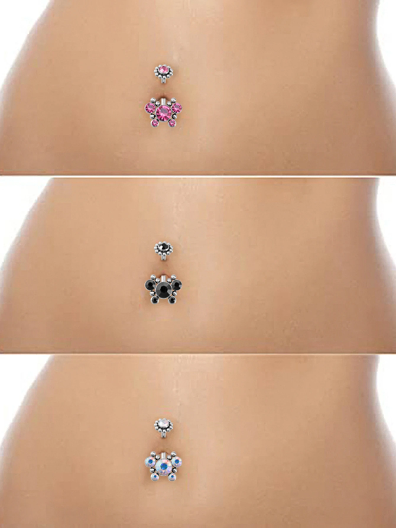 1pc Butterfly Wing Welding Ball Belly Navel Ring For Women Titanium Steel Belly Button Ring Sexy Charming Belly Piercing Jewelry