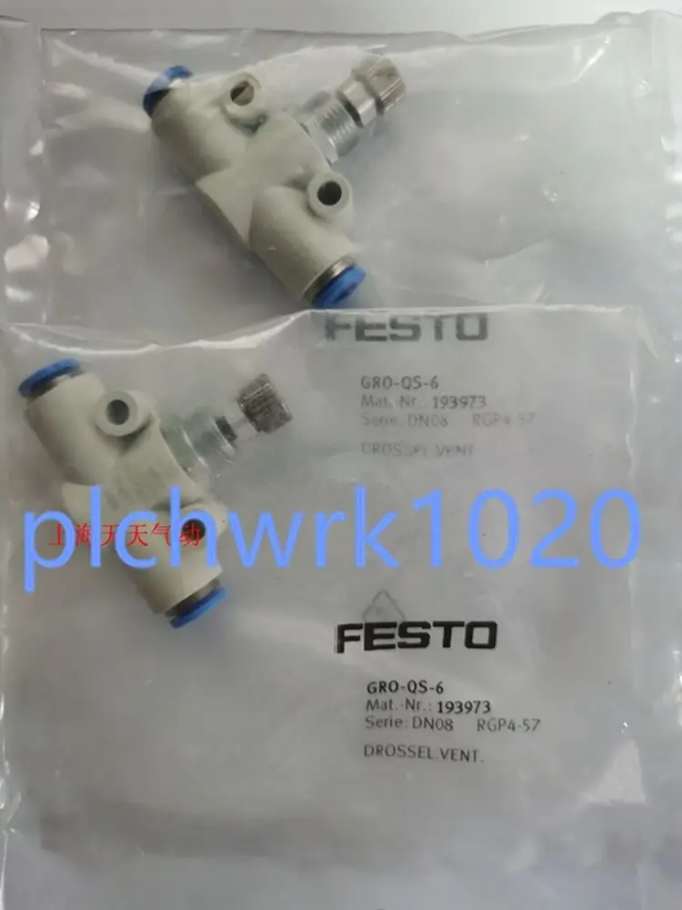 

1 PCS NEW IN BOX FESTO GRO-QS-6 193973 One-way throttle valve