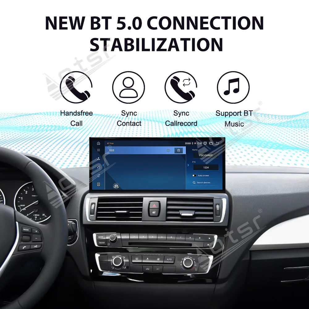 راديو السيارة 15.8 بوصة 2K HD شاشة تعمل باللمس كوالكوم لسيارات BMW 1 Series 2014-2016 Carplay مشغل وسائط متعددة رئيس وحدة أندرويد 13 تحديث