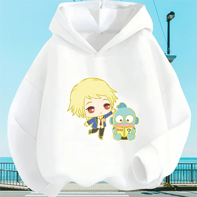 

Весенне-осенняя новая модная детская одежда, хлопковая толстовка с капюшоном и принтом аниме Hangyodon, горячая распродажа