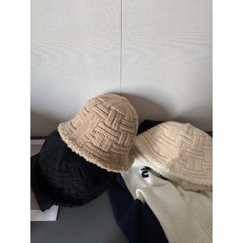 

Warm Knitted Thick Cotton Velvet M Series Autumn Winter Hat Smooth Corduroy Fashionable Attractive Versatile Super Eye Catching