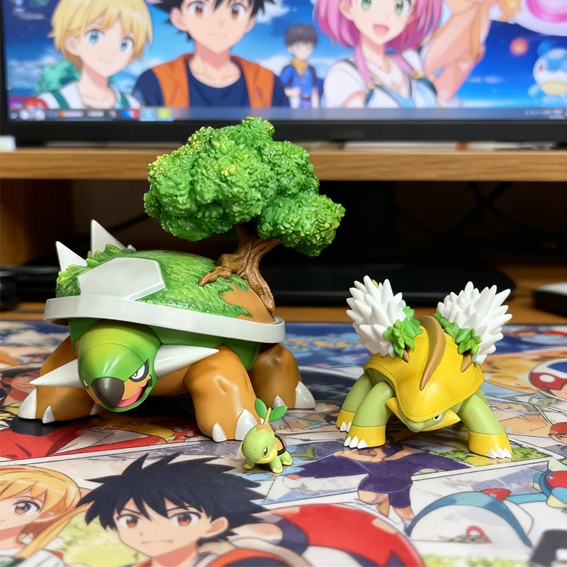 

Полностью окрашенный набор Turtwig/Grotle/Torterra Evolution, аниме-фигурка, аниме-анимационная модель, настольный орнамент, игрушки и подарки для детей